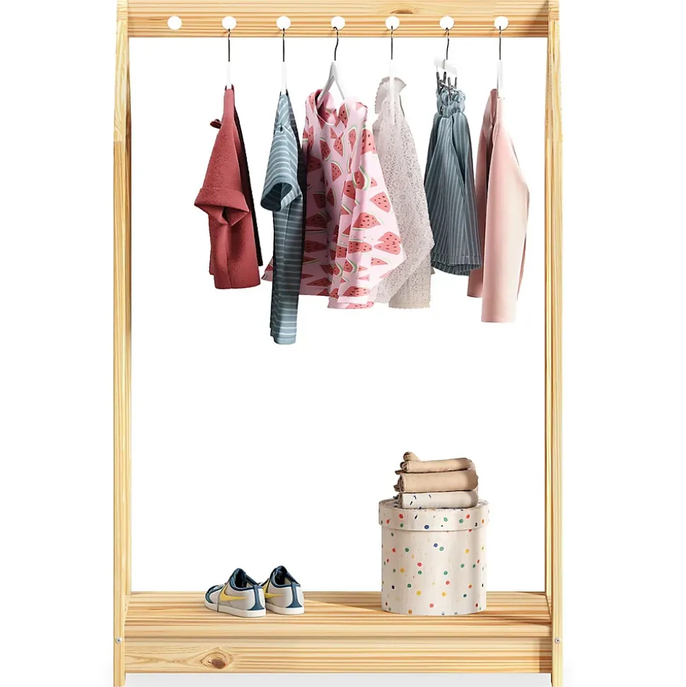 Portant enfant SALLY en pin massif - Coloris naturel