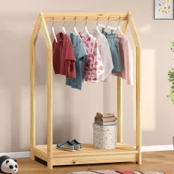 Portant enfant SALLY en pin massif - Coloris naturel