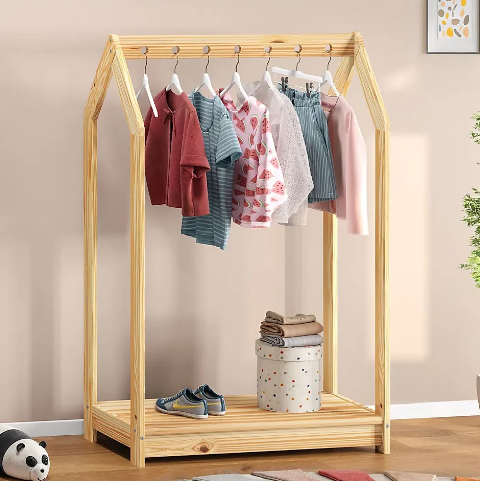 Portant enfant SALLY en pin massif - Coloris naturel