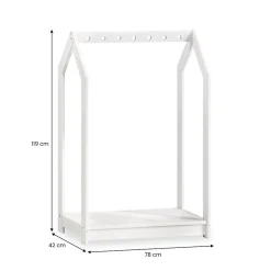 Portant enfant SALLY en pin massif - Blanc