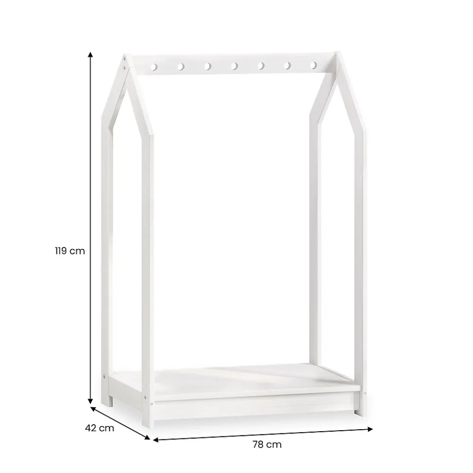 Portant enfant SALLY en pin massif - Blanc