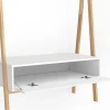 Portant enfant tipi LEON 130 cm avec 1 porte blanc et bois