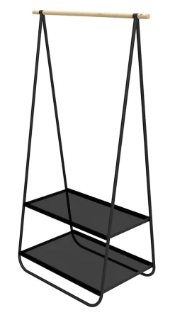 Portant simple avec 2 étagères Trendy H. 171 cm x L. 55 cm noir