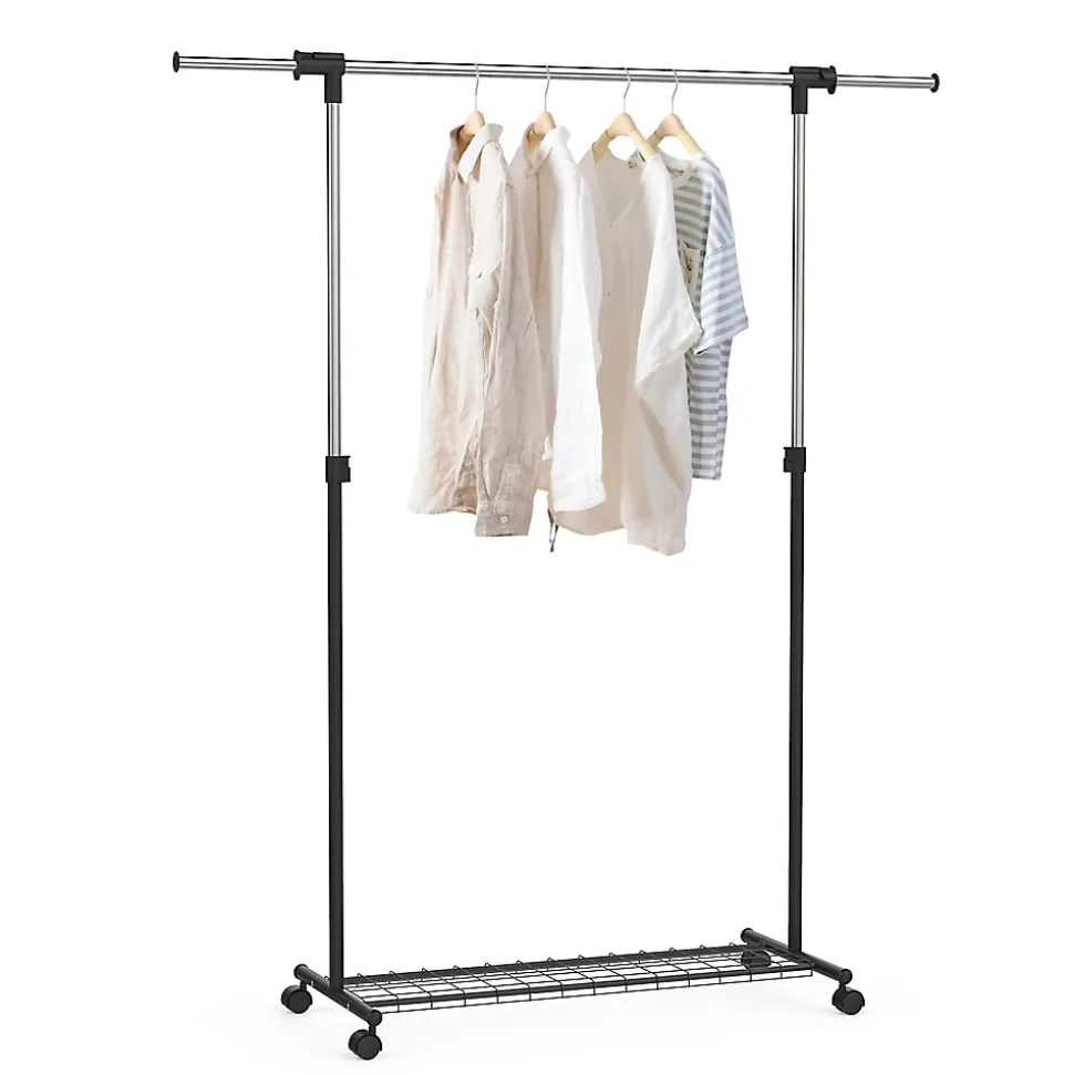 Portant simple avec étagère l. 141,5 x H. 167 cm