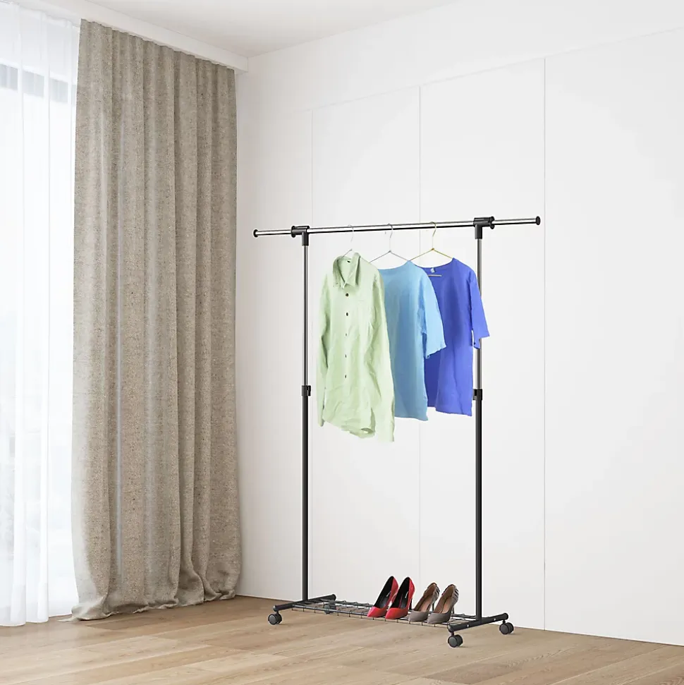 Portant simple avec étagère l. 141,5 x H. 167 cm