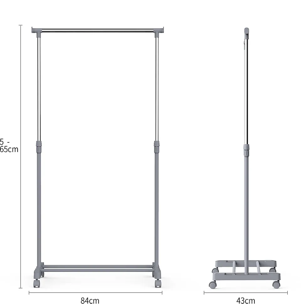 Portant simple avec étagère l. 84 x H. 160 cm