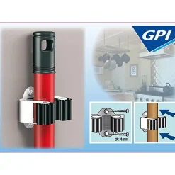 Porte balais pour manches Ø 18 à 32 mm GPI blanc