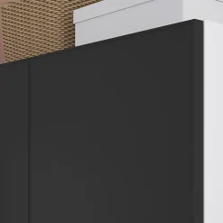 Porte battante anthracite mat GoodHome Atomia H 37,2 x L. 49,7 cm