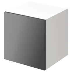 Porte battante anthracite brillant GoodHome Atomia H 37,2 x L. 37,2 cm