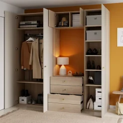 Porte battante beige cachemire GoodHome Atomia H. 224,7 x L. 37,2 cm