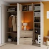 Porte battante beige cachemire GoodHome Atomia H. 187,2 x L. 49,7 cm