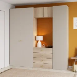 Porte battante beige cachemire GoodHome Atomia H. 112,2 x L. 49,7 cm