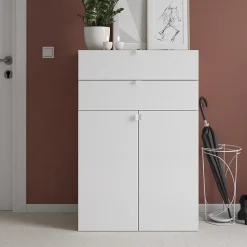 Porte battante blanche brillante GoodHome Atomia H 74,7 x L. 37,2 cm