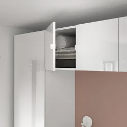 Porte battante blanche brillante GoodHome Atomia H 37,2 x L. 37,2 cm
