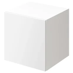 Porte battante blanche brillante GoodHome Atomia H 37,2 x L. 37,2 cm