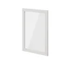 Porte battante blanche en verre GoodHome Atomia H 74,7 x L. 49,7 cm