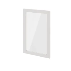 Porte battante blanche en verre GoodHome Atomia H 74,7 x L. 49,7 cm