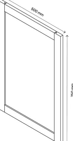 Porte battante blanche en verre GoodHome Atomia H 74,7 x L. 49,7 cm