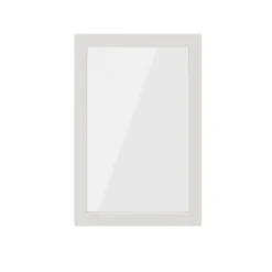 Porte battante blanche en verre GoodHome Atomia H 74,7 x L. 49,7 cm