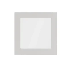 Porte battante blanche en verre GoodHome Atomia H 37,2 x L. 37,2 cm