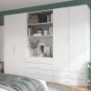 Porte battante blanche GoodHome Atomia H. 187,2 x L. 49,7 cm