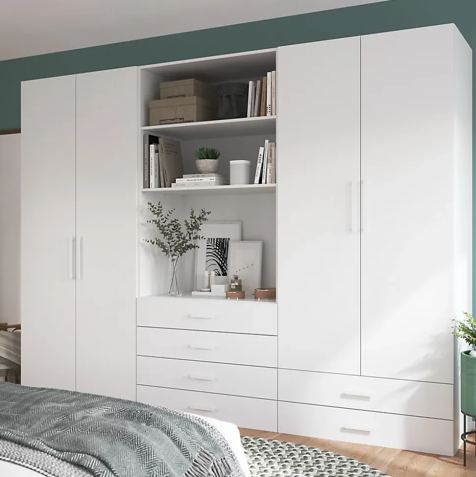 Porte battante blanche GoodHome Atomia H. 187,2 x L. 49,7 cm