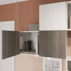 Porte battante blanche GoodHome Atomia H 37,2 x L. 37,2 cm