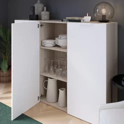 Porte battante blanche GoodHome Atomia H. 112,2 x L. 49,7 cm