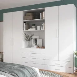 Porte battante blanche GoodHome Atomia H 224,7 x L. 49,7 cm