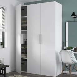 Porte battante blanche GoodHome Atomia H 224,7 x L. 49,7 cm