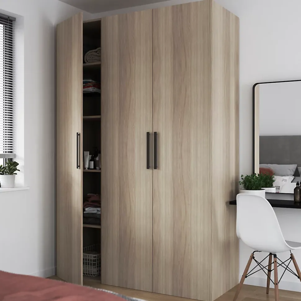 Porte battante effet chêne GoodHome Atomia H 224,7 x L. 49,7 cm