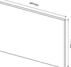 Porte battante effet chêne chaud GoodHome Atomia H. 37,2 x L. 49,7 cm