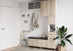 Porte battante effet chêne GoodHome Atomia H 37,2 x L. 49,7 cm