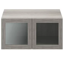 Porte battante effet chêne grisé en verre GoodHome Atomia H 37,2 x L. 37,2 cm