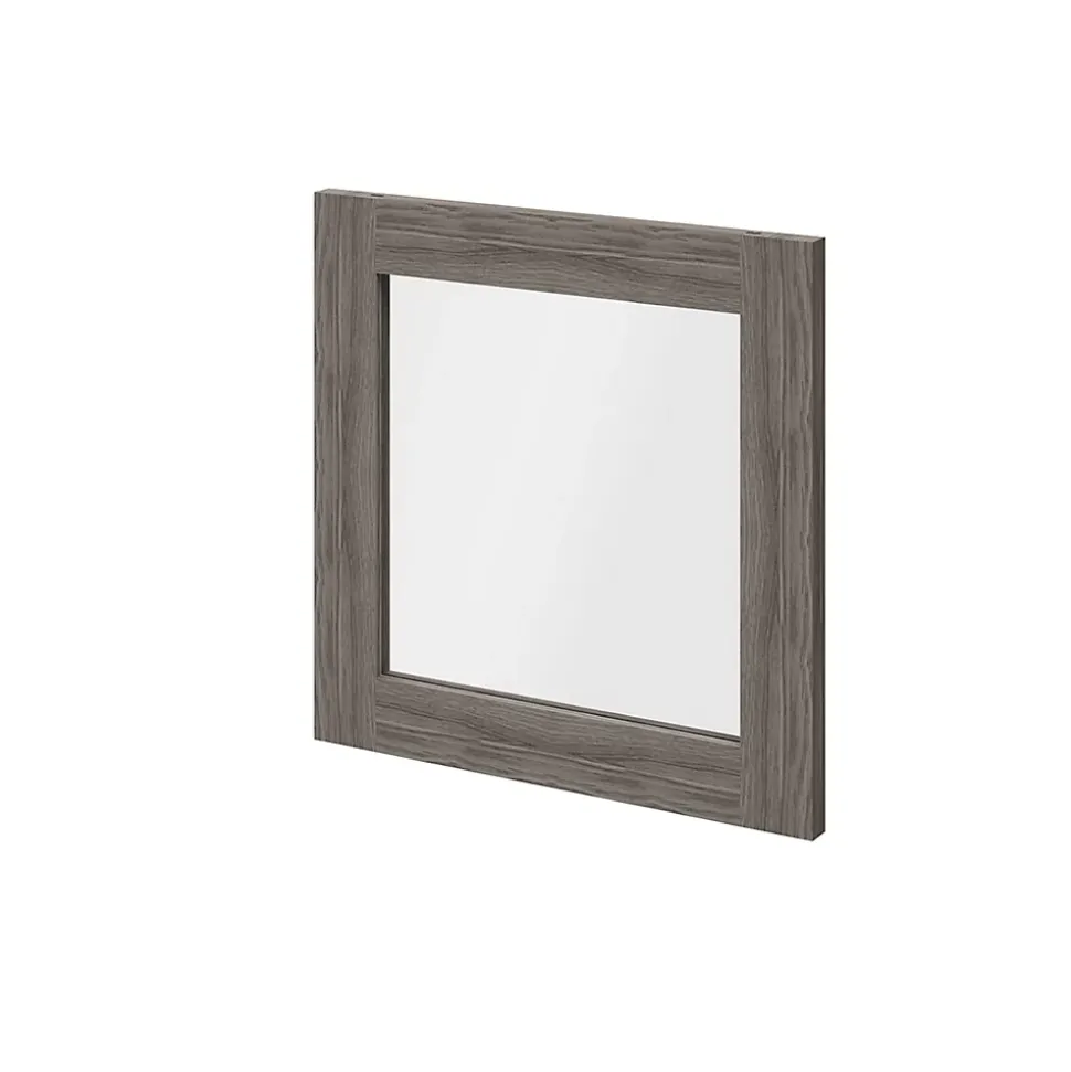 Porte battante effet chêne grisé en verre GoodHome Atomia H 37,2 x L. 37,2 cm