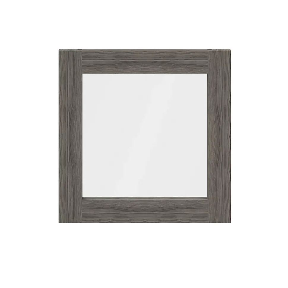 Porte battante effet chêne grisé en verre GoodHome Atomia H 37,2 x L. 37,2 cm