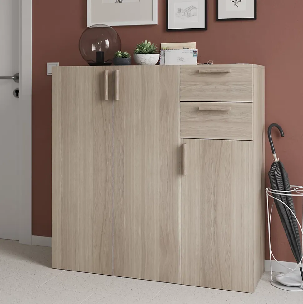 Porte battante effet chêne GoodHome Atomia H. 112,2 x L. 37,2 cm