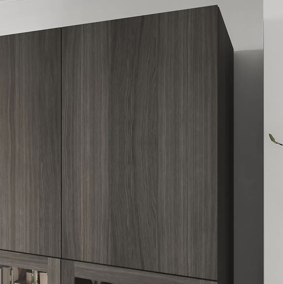 Porte battante effet chêne grisé GoodHome Atomia H. 187,2 x L. 49,7 cm
