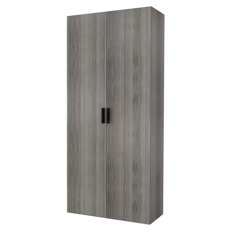 Porte battante effet chêne grisé GoodHome Atomia H. 187,2 x L. 49,7 cm