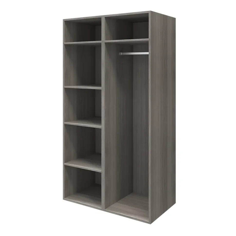 Porte battante effet chêne grisé GoodHome Atomia H. 187,2 x L. 49,7 cm