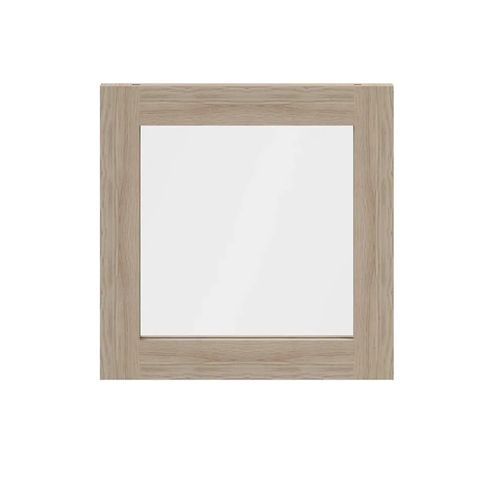 Porte battante en verre effet chêne GoodHome Atomia H 37,2 x L. 37,2 cm