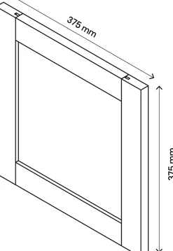 Porte battante en verre effet chêne GoodHome Atomia H 37,2 x L. 37,2 cm