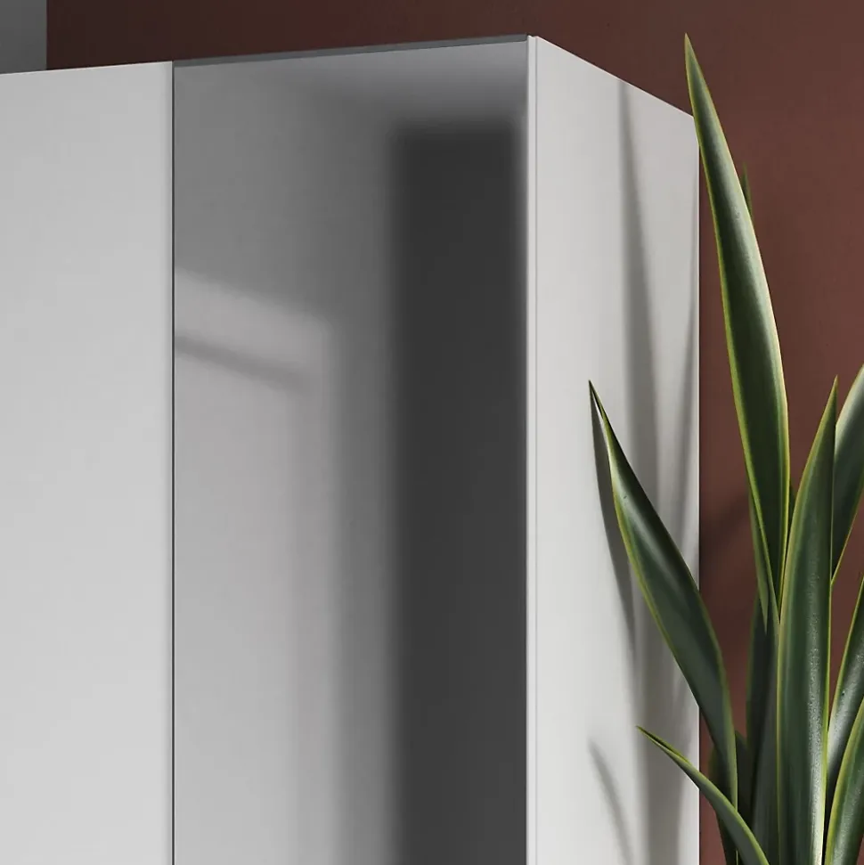 Porte battante miroir argent GoodHome Atomia H. 187,2 x L. 37,2 cm