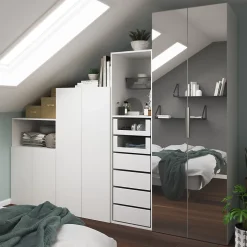 Porte battante miroir argent GoodHome Atomia H 224,7 x L. 37,2 cm