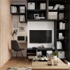 Porte battante noir GoodHome Atomia H. 149,7 x L. 37,2 cm