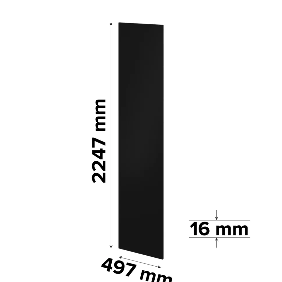 Porte battante noir GoodHome Atomia H. 224,7 x L. 49,7 cm
