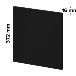 Porte battante noir GoodHome Atomia H. 37,2 x L. 37,2 cm