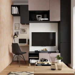 Porte battante rose taupeGoodHome Atomia H. 37,2 x L. 49,7 cm