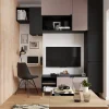 Porte battante rose taupeGoodHome Atomia H. 149,7 x L. 37,2 cm