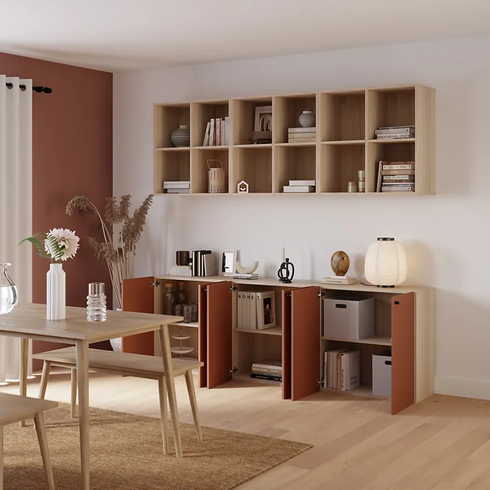 Porte battante terracotta GoodHome Atomia H. 74,7 x L. 37,2 cm